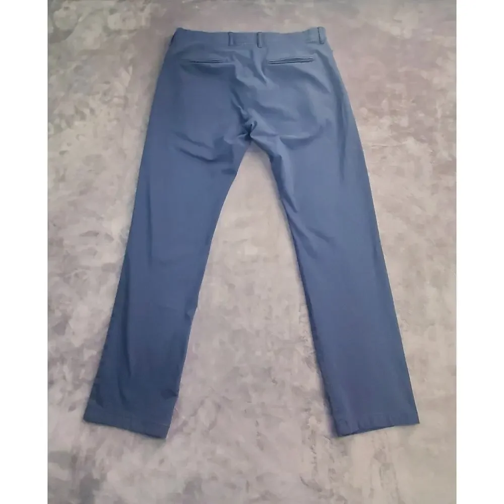 J. Crew Tech Pants Mens Size 34x30 Slim-Fit 484 Dark Blue C25-33